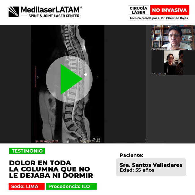 Paciente logra recuperar el sueño tras tratar un dolor severo en toda la columna. Conoce cómo la tecnología láser devuelve la calidad de vida.